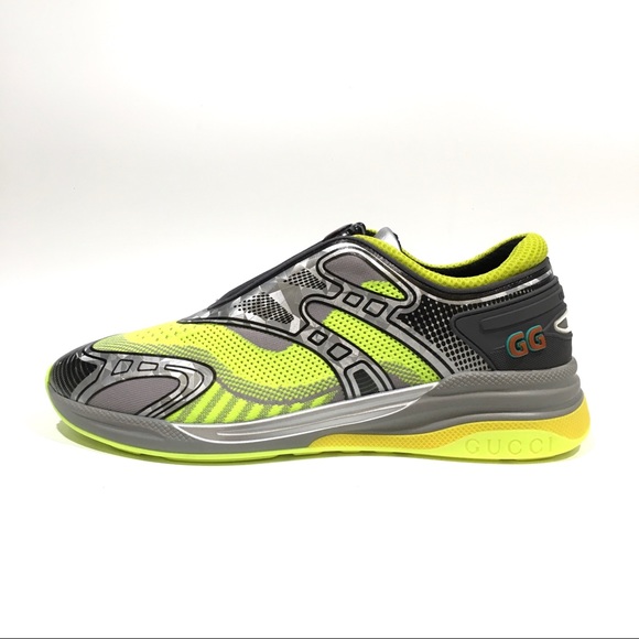 GUCCI Ultrapace R Sneakers -Yellow / Grey -Men’s US 9 -NEW - Picture 3 of 10